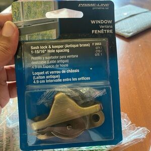 Prime-Line F 2653 Window Sash Lock and Keeper-  1-15/16” hole spacing- hardware